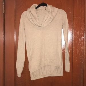 Light tan cowl neck sweater size small